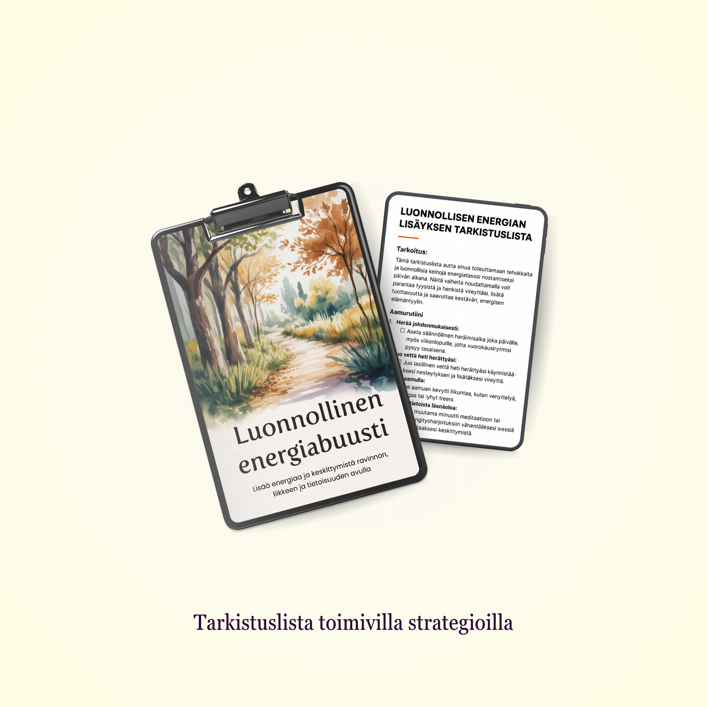 Luonnollinen energiabuusti – paketti + ilmainen työkirja